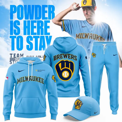 Milwaukee Brewers 2025 Powder Blue Hoodie