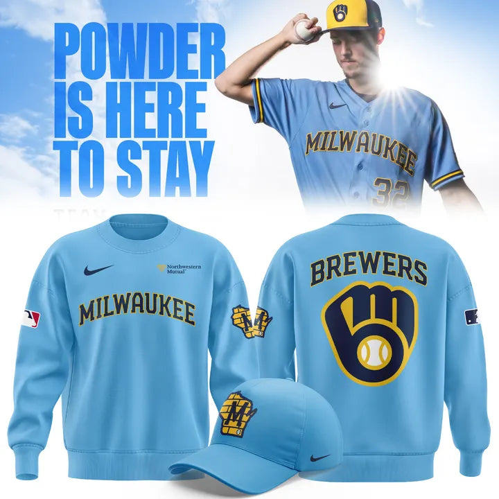 Milwaukee Brewers 2025 Powder Blue Sweatshirt