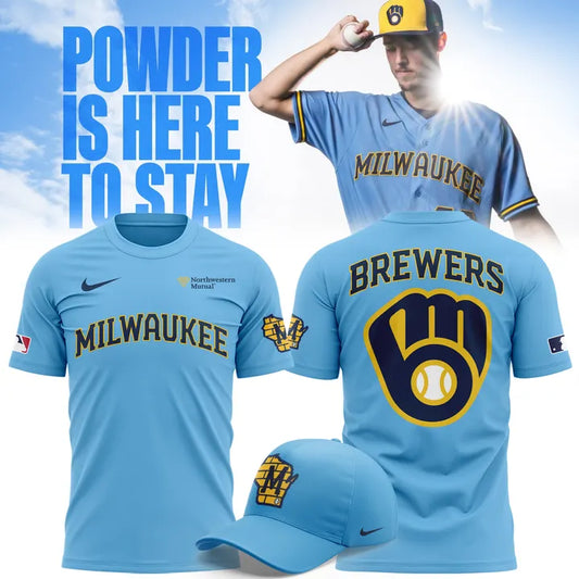 Milwaukee Brewers 2025 Powder Blue T-Shirt