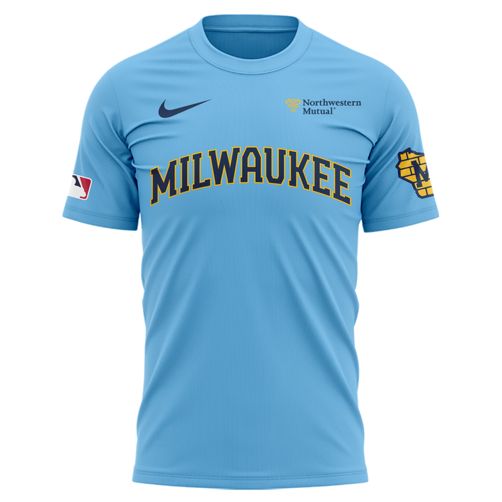Milwaukee Brewers 2025 Powder Blue T-Shirt