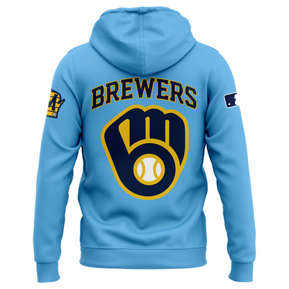 Milwaukee Brewers 2025 Powder Blue Zip Hoodie