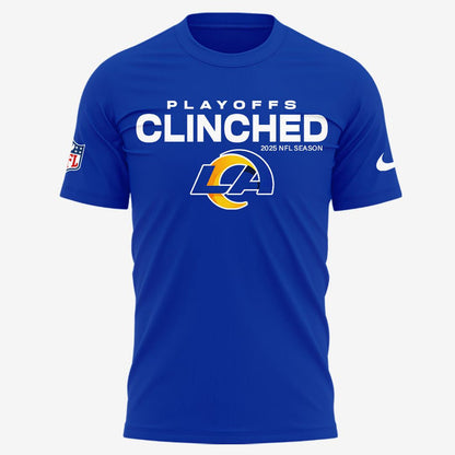 Limited Edition Los Angeles Rams Clinched Playoffs 2025 Tshirt