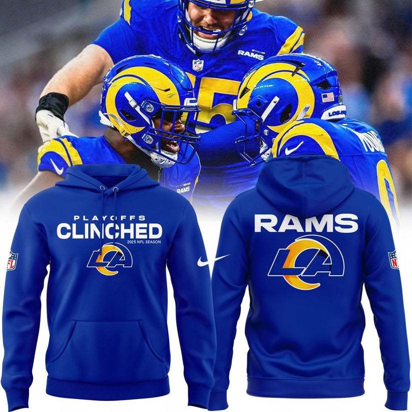 Limited Edition Los Angeles Rams Clinched Playoffs 2025 Hoodie