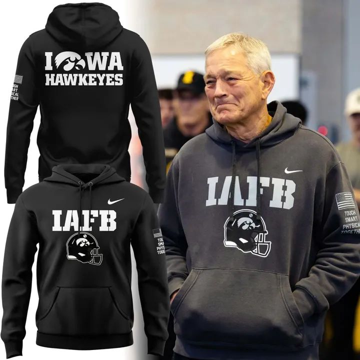 Limited edition Hoodie Coach Kirk Ferentz for fans Iowa Hawkeyes football