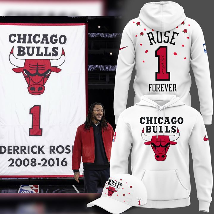 Limited edition SIGNED D-Rose Hoodie Chicago Bulls