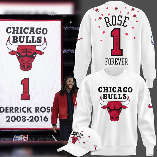 2026 Limited edition SIGNED D-Rose Sweatshirt Chicago Bulls for fans