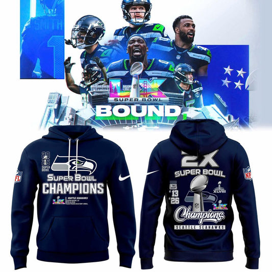 Seattle Seahawks Super Bowl LX Champions Limited Edition Hoodie