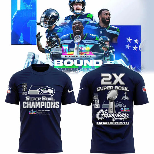 Seattle Seahawks Super Bowl LX Champions Limited Edition T.shirt