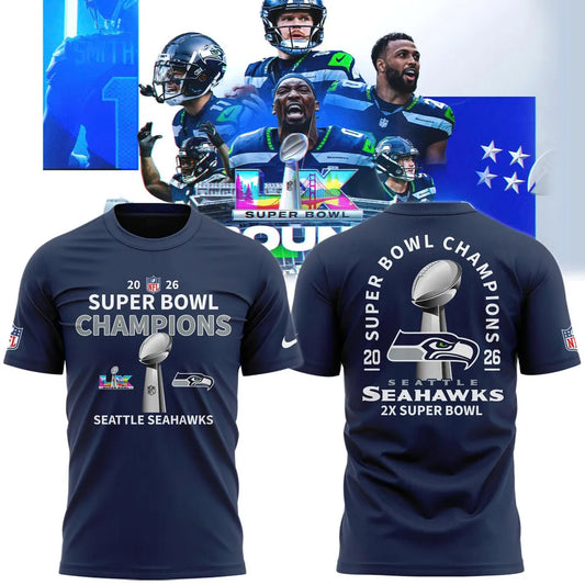 Seattle Seahawks Super Bowl LX Champions Limited Edition T.shirt
