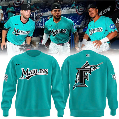 Limited Edition Miami Marlins Sweatshirt "classic logo" for fans
