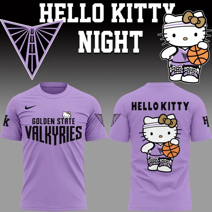 Special edition Golden State Valkyries x Hello Kitty T-Shirt for fans