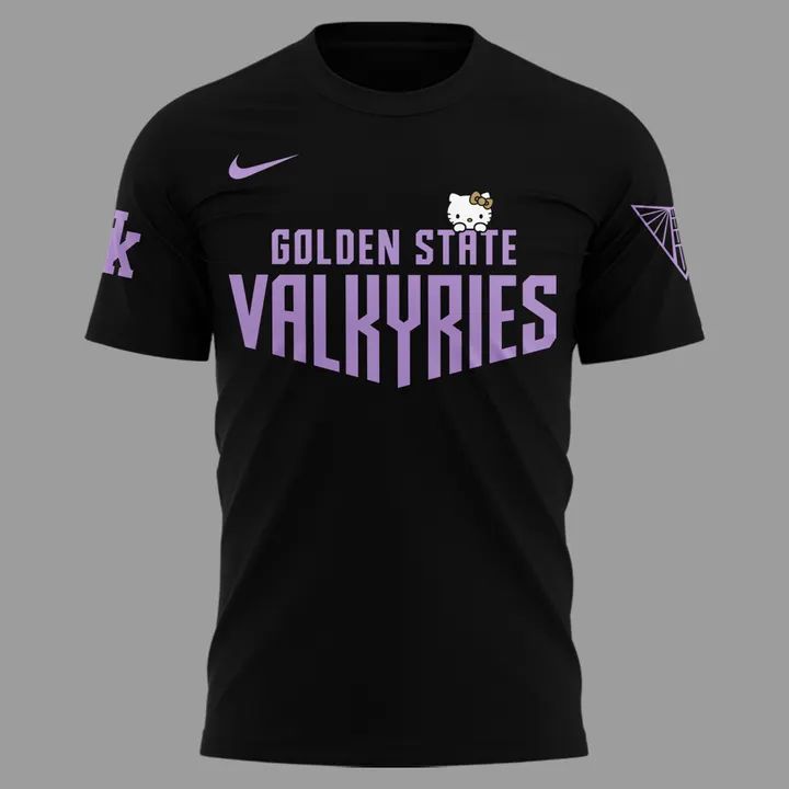 Special edition Golden State Valkyries x Hello Kitty T-Shirt black for fans