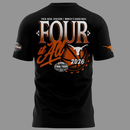 Texas Longhorns 2026 NCAA Women's Basketball Tournament March Madness Final Four T-Shirt
