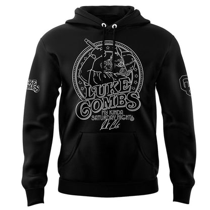 Exclusive Version Black Hoodie Luke Combs x Oklahoma Sooners