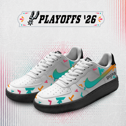 San Antonio-inspired pair of Spurs Playoff sneakers