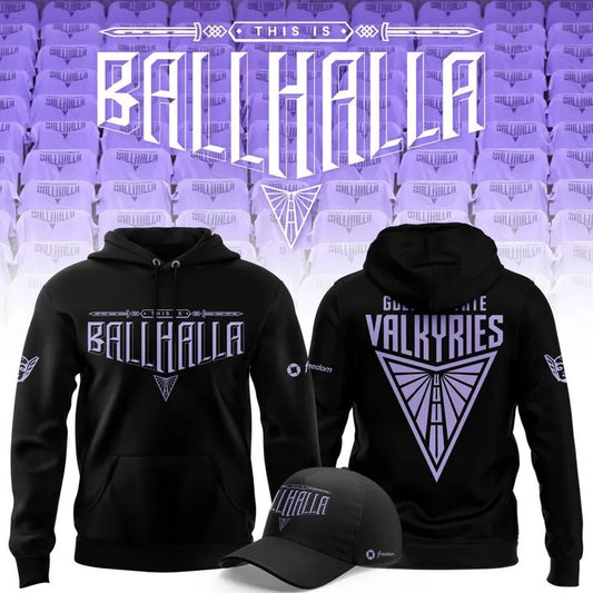 2026 Limited edition Hoodie Black "BALLHALLA" Golden State Valkyries
