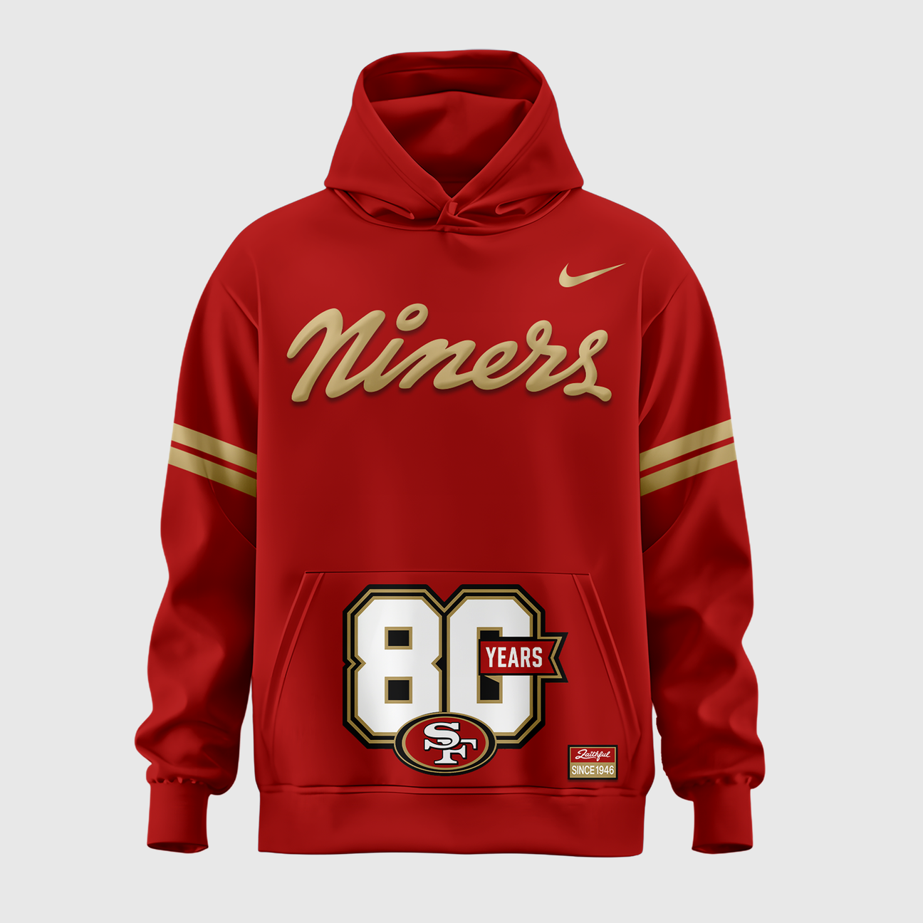 2026 Exclusive San Francisco 49ers 80th Year Anniversary Hoodie