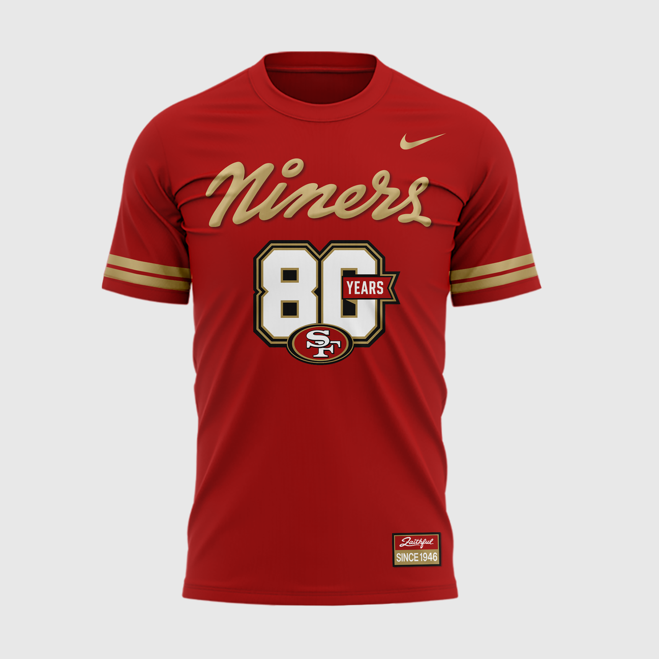 2026 Exclusive San Francisco 49ers 80th Year Anniversary Tshirt