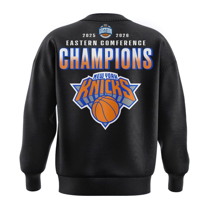Men's New York Knicks 2026 NBA Eastern Conference Champions Two-Sided Sweatshirt
