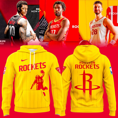 Houston Rockets 2026 New Logo Hoodie - Yellow