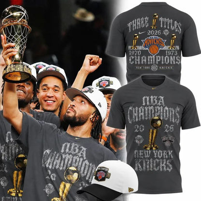 Unisex New York Knicks 2026  Finals Champions T-Shirt - Gray
