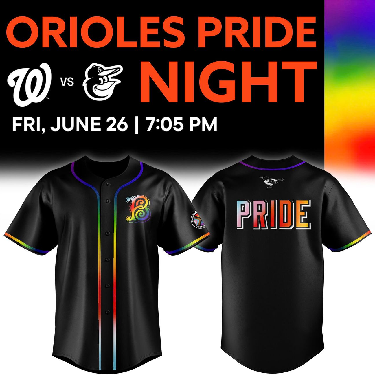 Baltimore Orioles Pride Night 2026 Jersey