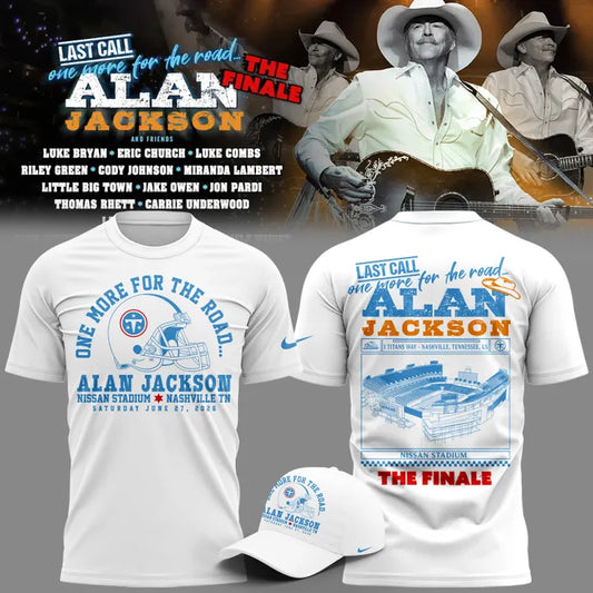 Exclusive Version Alan Jackson x Tennessee Titans "Last Call... The Finale" Tshirt 2026