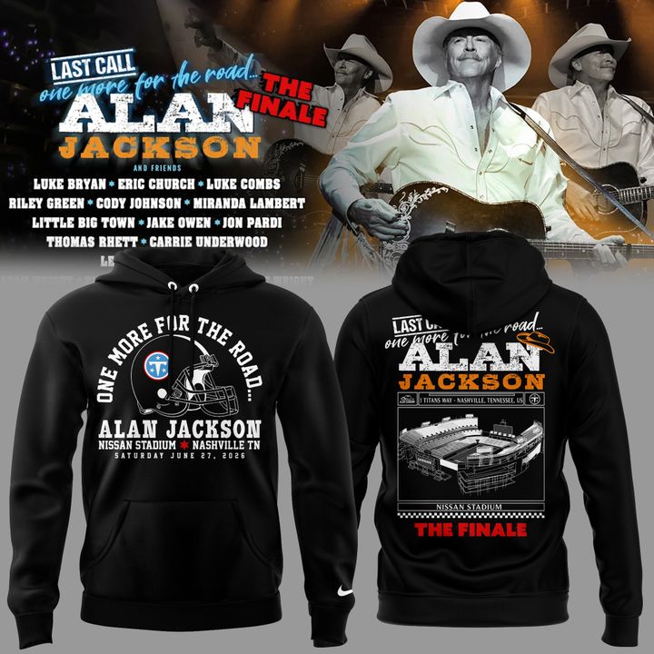 Exclusive Version Alan Jackson x Tennessee Titans "Last Call... The Finale" Black Hoodie 2026
