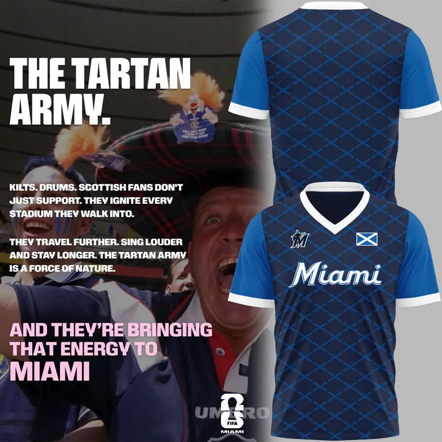 Limited Edition Marlins Scotland’s Tartan Army New Tshirt