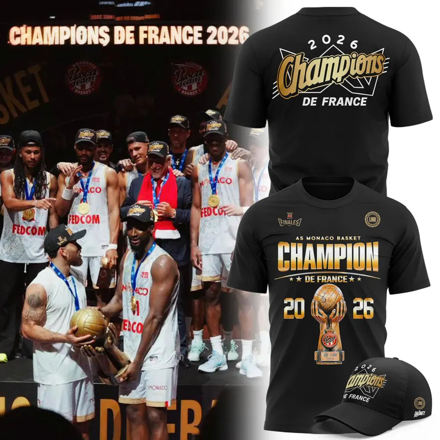Limited Edition AS Monaco Basket 2026 French League Champions Shirt