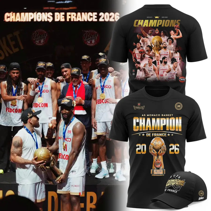 Limited Edition AS Monaco Basket 2026 French League Champions Shirt