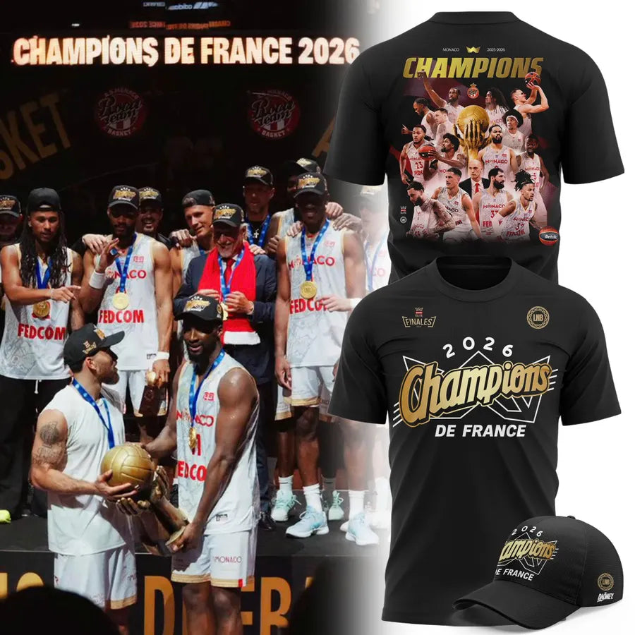 Limited Edition AS Monaco Basket 2026 French League Champions Shirt