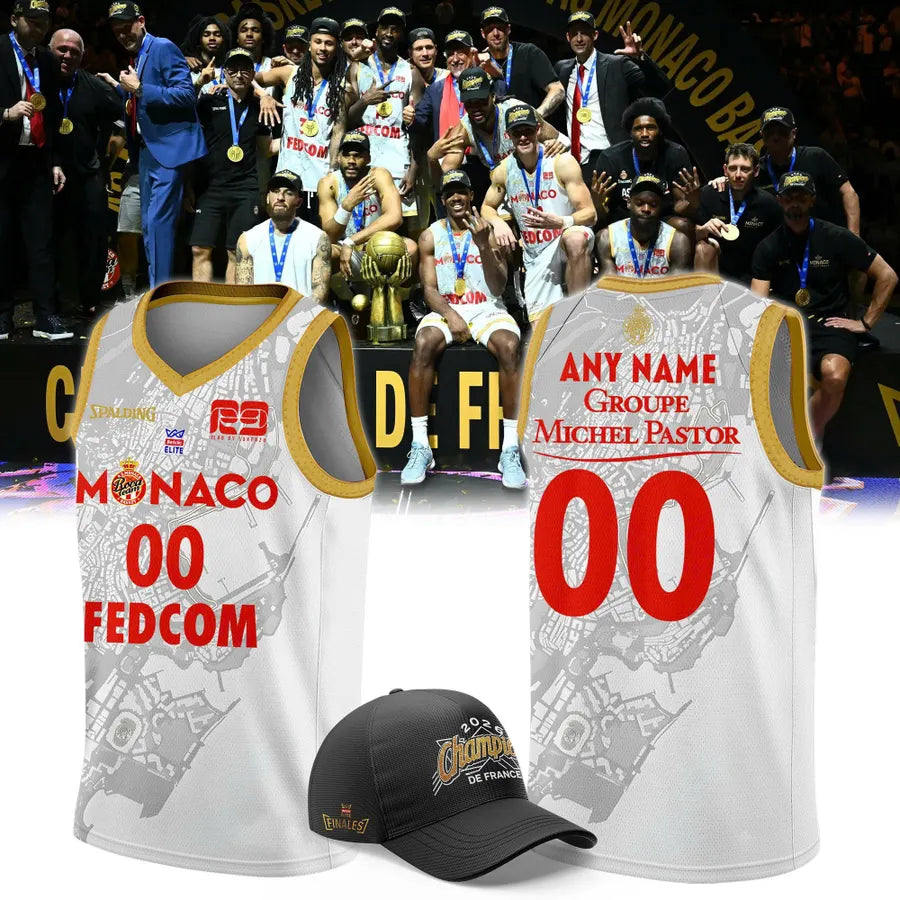 Limited Edition AS Monaco Basket 2026 French League Champions Baskeball Jersey