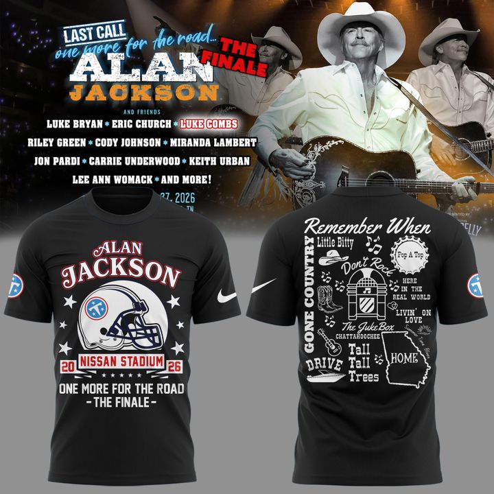 Exclusive 2026 Alan Jackson x Tennessee Titans - Alan Jackson Last Call: One More for the Road - The Finale T-Shirt
