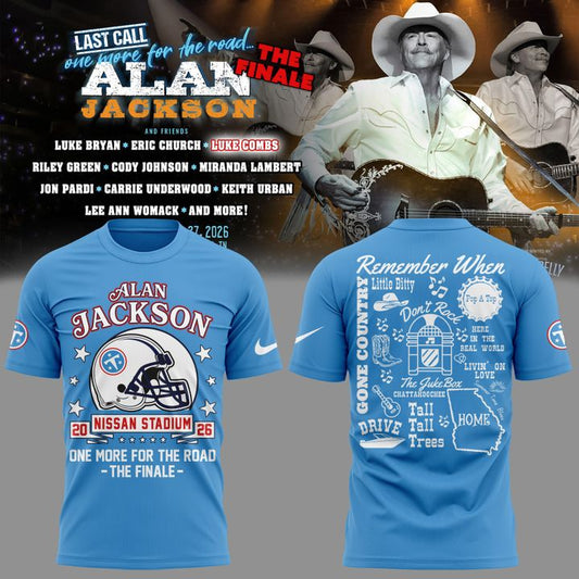 Perfect 2026 Alan Jackson x Tennessee Titans - Alan Jackson Last Call: One More for the Road - The Finale T-Shirt