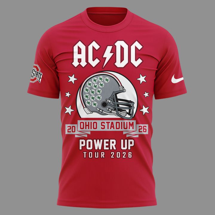 Perfect Tshirt AC/DC x Ohio State Buckeyes Football - Power Up Tour 2026 T-Shirt
