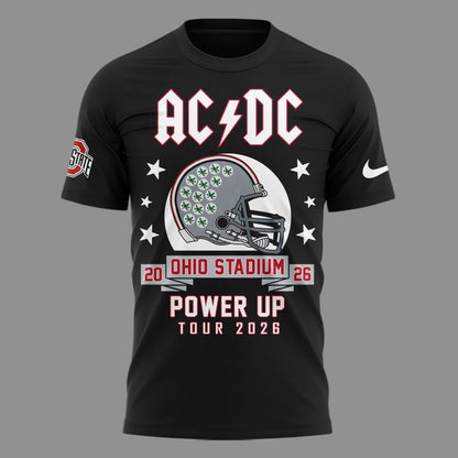 Perfect Tshirt AC/DC x Ohio State Buckeyes Football - Power Up Tour 2026 T-Shirt