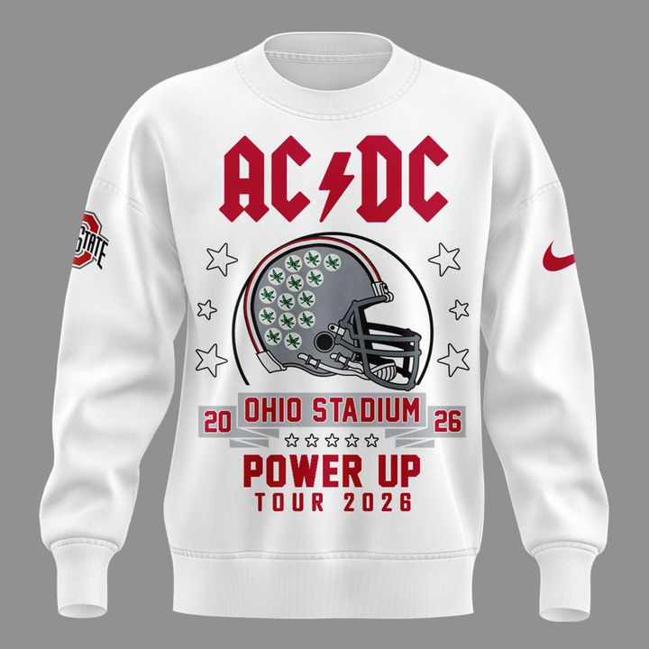 Sweatshirt AC/DC x Ohio State Buckeyes Football - Power Up Tour 2026 Sweatshirt