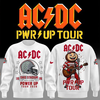 Sweatshirt AC/DC x Ohio State Buckeyes Football - Power Up Tour 2026 Sweatshirt