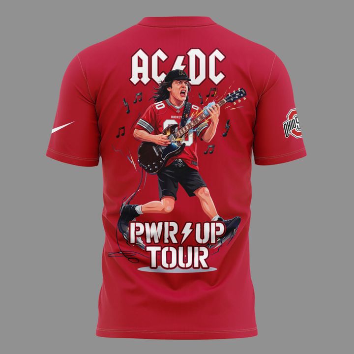 Perfect Tshirt AC/DC x Ohio State Buckeyes Football - Power Up Tour 2026 T-Shirt