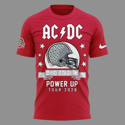 Perfect Tshirt AC/DC x Ohio State Buckeyes Football - Power Up Tour 2026 T-Shirt