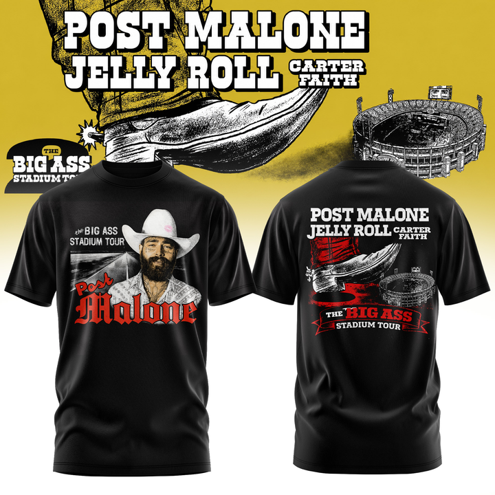 Post Malone The Big Ass Stadium Tour 2026 tshirt 01
