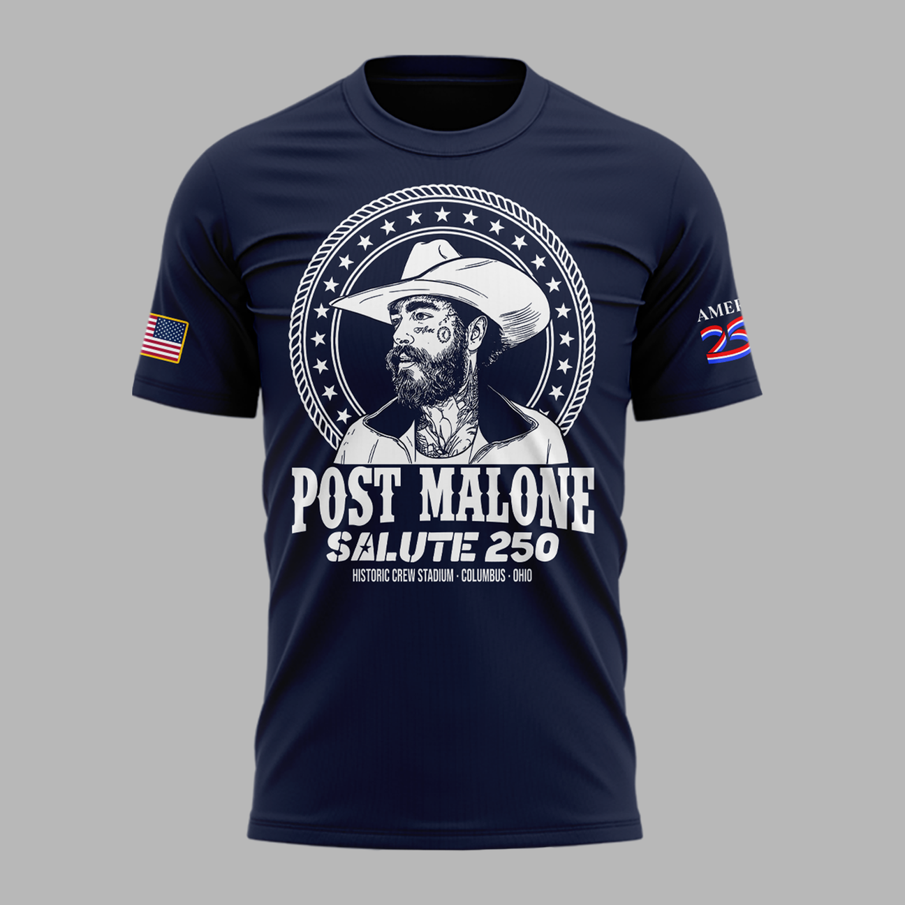 Exclusive Version 2026 Post Malone American 250th Anniversary Tshirt