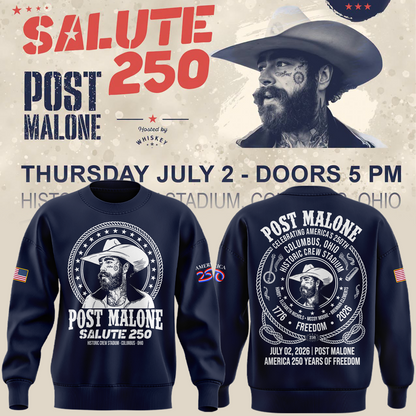 Exclusive Version 2026 Post Malone American 250th Anniversary Sweat