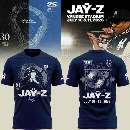 Exclusive Version JAŸ-Z Yankee Stadium Shows Tshirt 2026