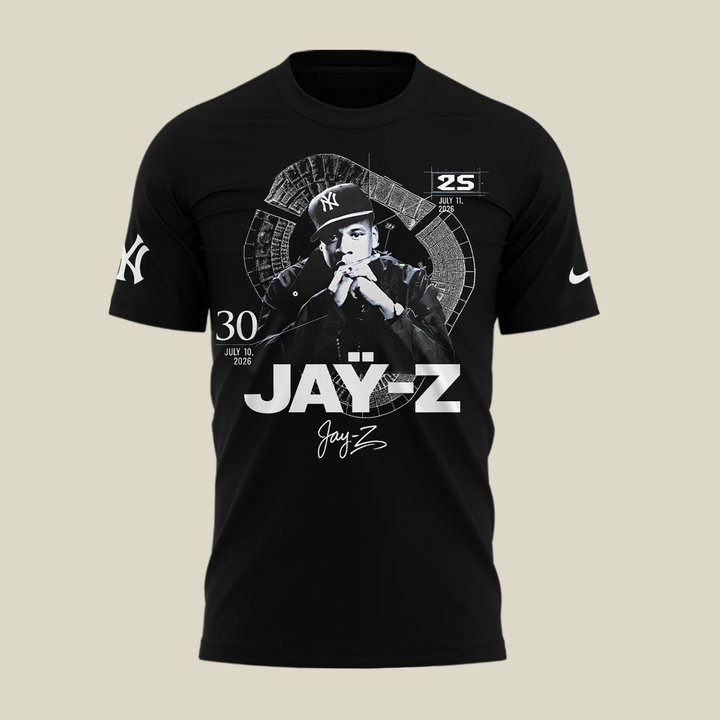 Exclusive Version JAŸ-Z Yankee Stadium Shows Black Tshirt 2026