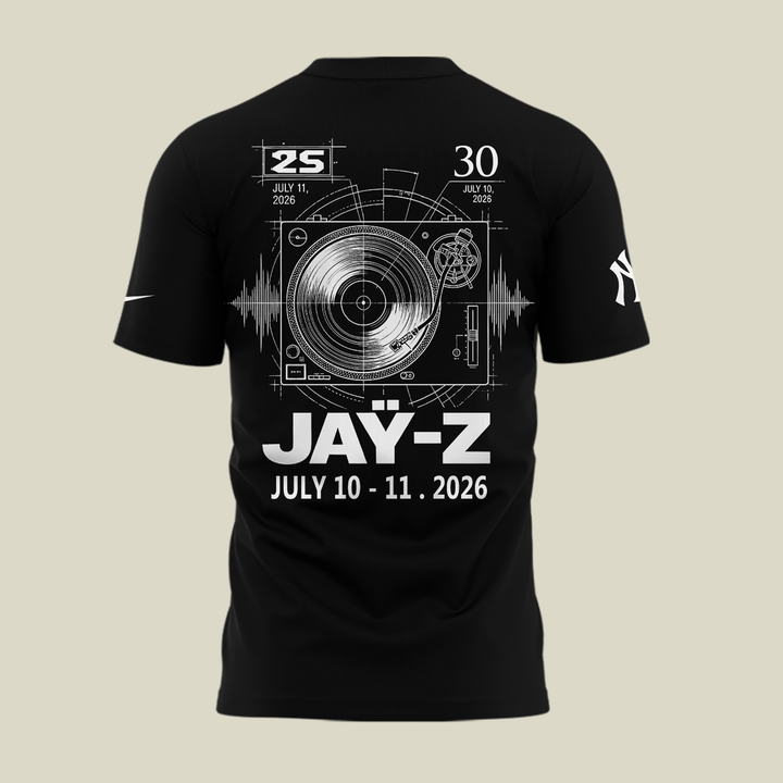 Exclusive Version JAŸ-Z Yankee Stadium Shows Black Tshirt 2026
