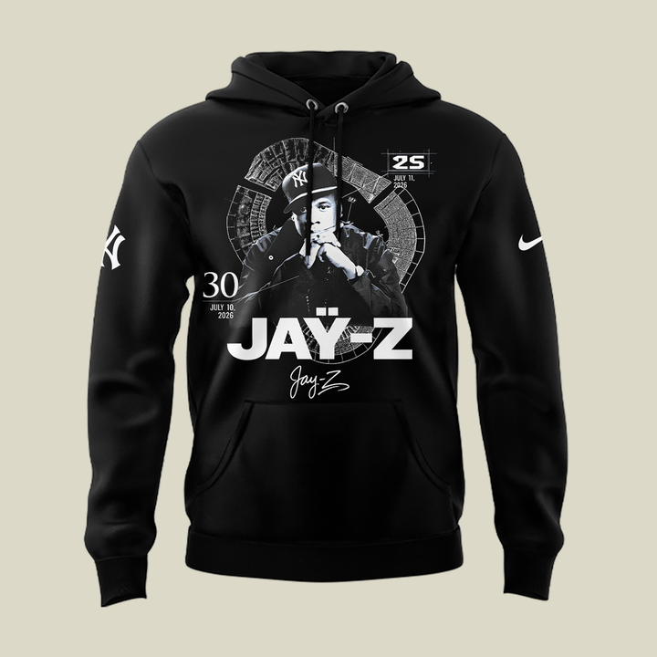 Exclusive Version JAŸ-Z Yankee Stadium Shows Black Hoodie 2026