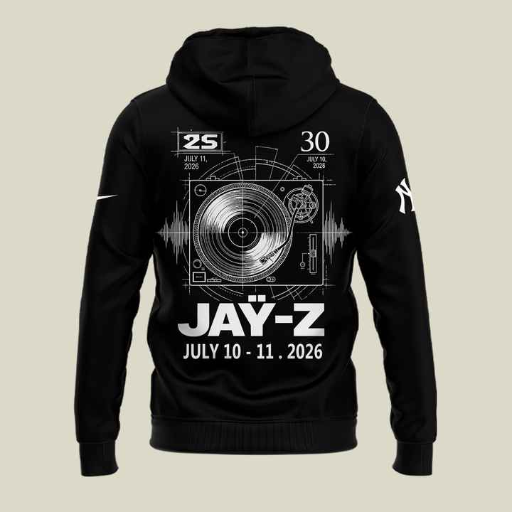 Exclusive Version JAŸ-Z Yankee Stadium Shows Black Hoodie 2026
