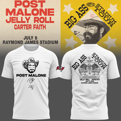 Exclusive Post Malone x Tampa Bay Buccaneers White T-Shirt 2026